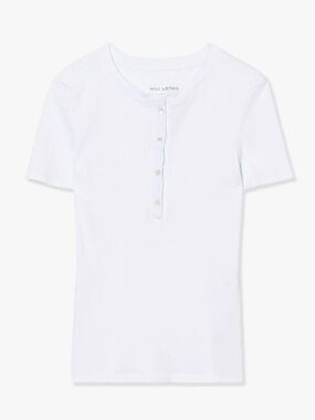 Nili Lotan Lorene Short Sleeve Henley